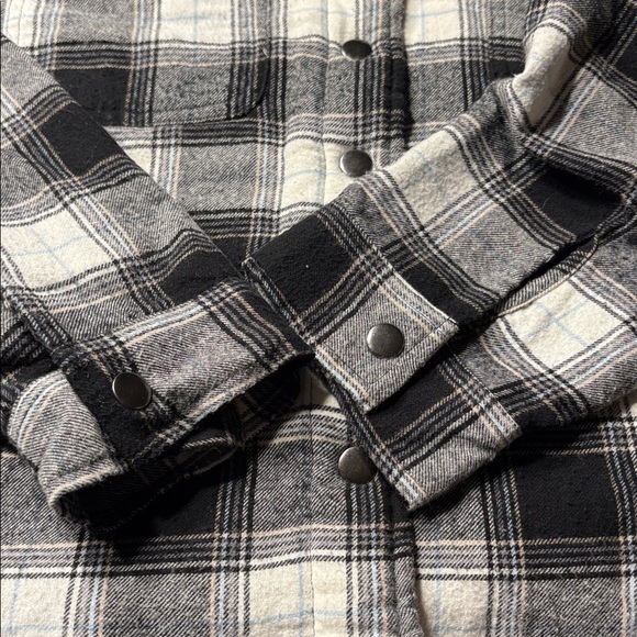 Lucky Plaid Flannel Sherpa Jacket | Size Medium - Picture 3 of 11